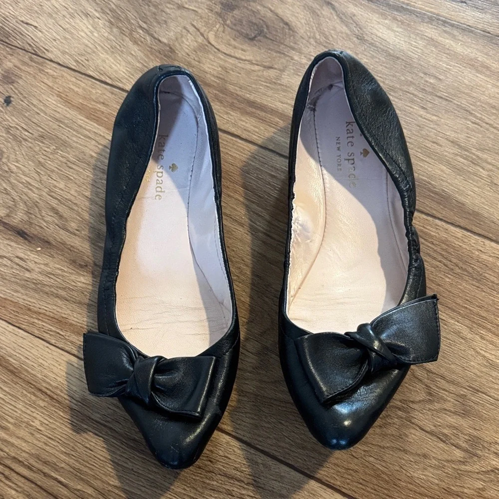 Kate Spade Black Bow Flats